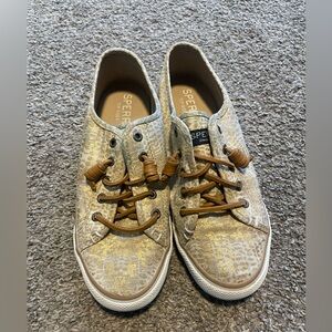 Sperrys gold sneaker shoes